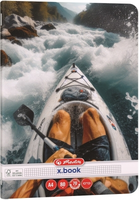 Caiet Herlitz A4, 80 file, patratele, motiv Extreme, diverse modele